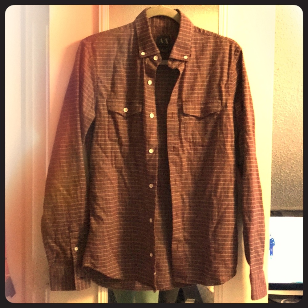 Armani Exchange plaid flannel